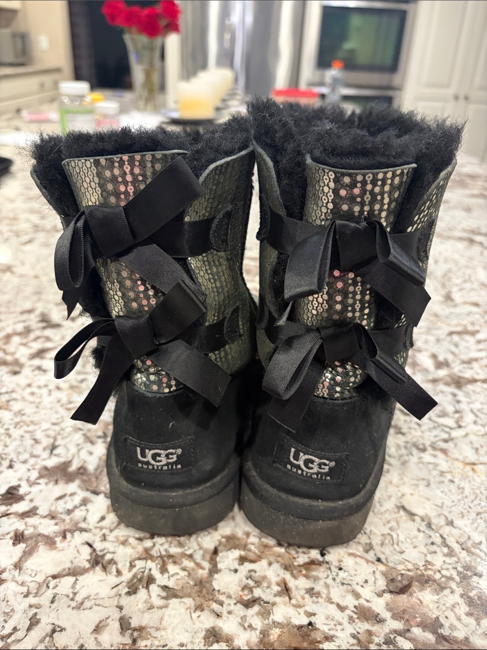 UGG Bailey Bow Bling Boots size 6